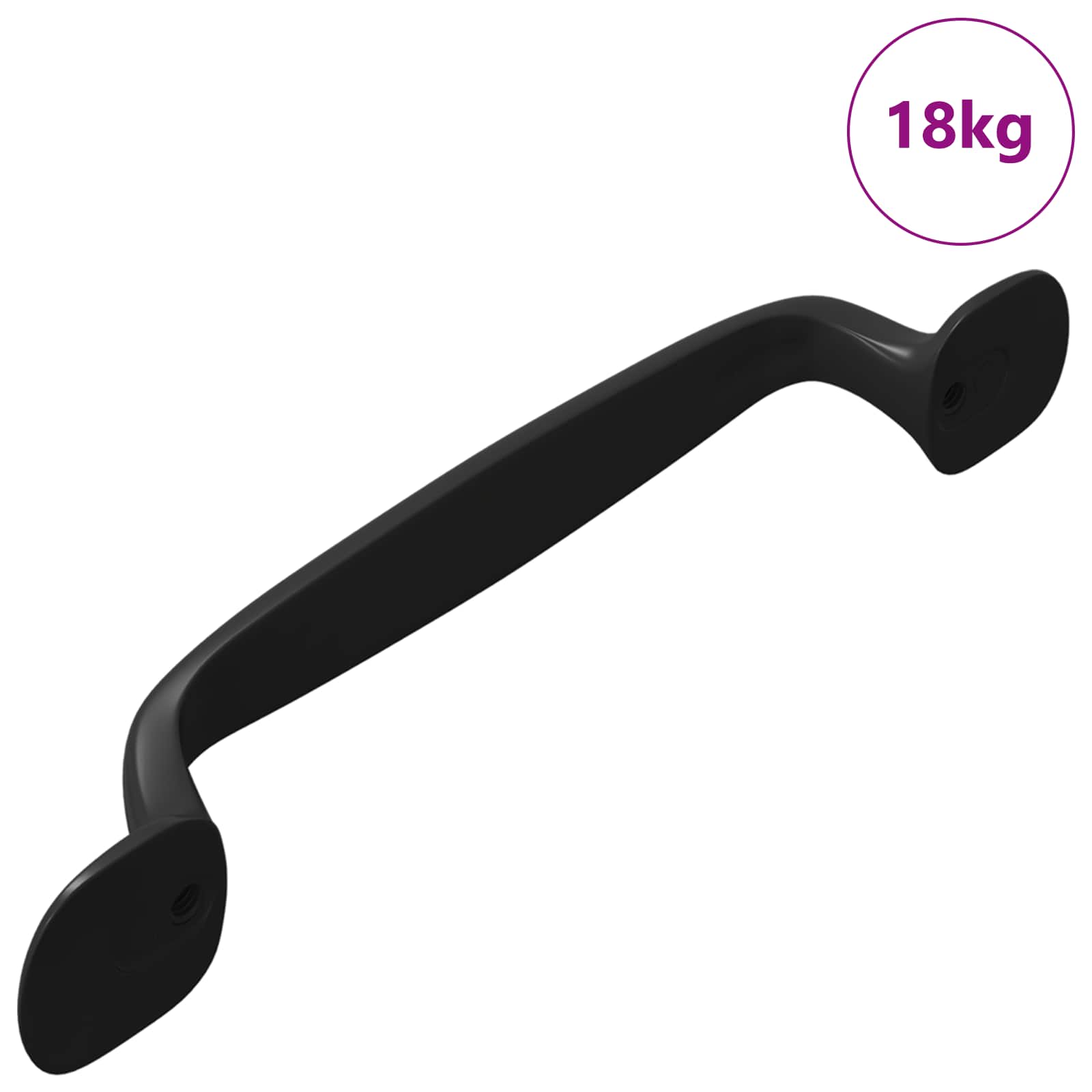 Vidaxxl Möbelgriff 250 Stück schwarz 130 x 19,4 x 22,3 mm Aluminium
