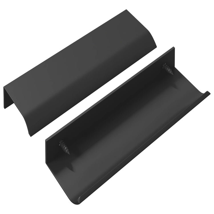 VidaXL Griff 2 Stück schwarz 120 x 39,6 x 17 mm Aluminium