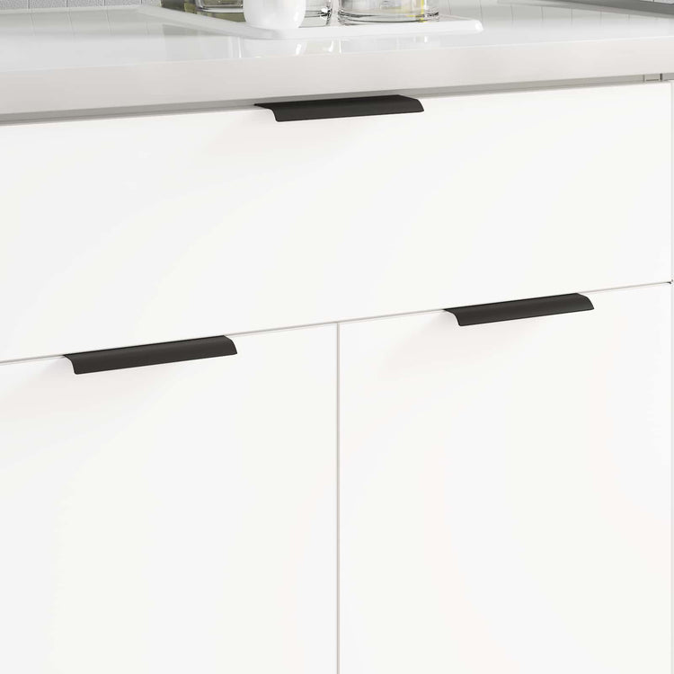 VidaXL Griff 12 Stück schwarz 120 x 39,6 x 17 mm Aluminium