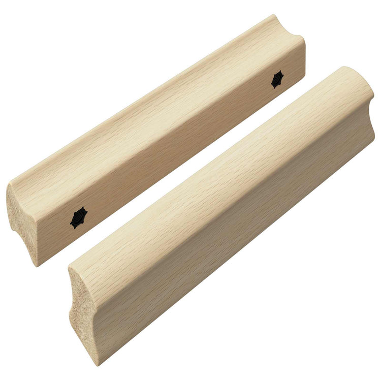 VidaXL rechteckiger Griff 2 Stück natürliche Holzfarbe