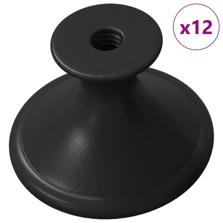 VidaXL-Griff 12 Stück schwarz ø30 mm Aluminium