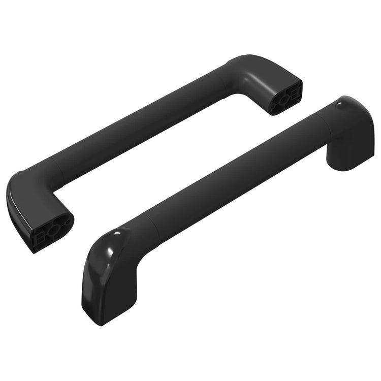 Vidaxx Griff glatt 2 Stück schwarz 380 x 34 x 85 mm Aluminium und PP