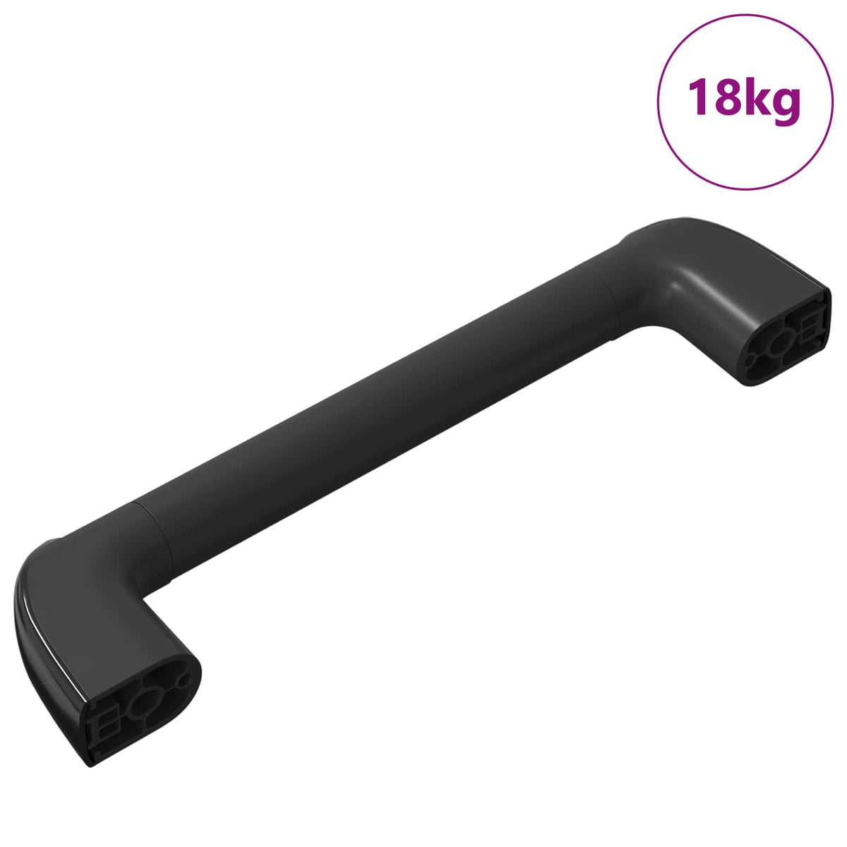 Vidaxl-Griff, glatt, 69 Stück, schwarz, 380 x 34 x 85 mm, Aluminium und PP