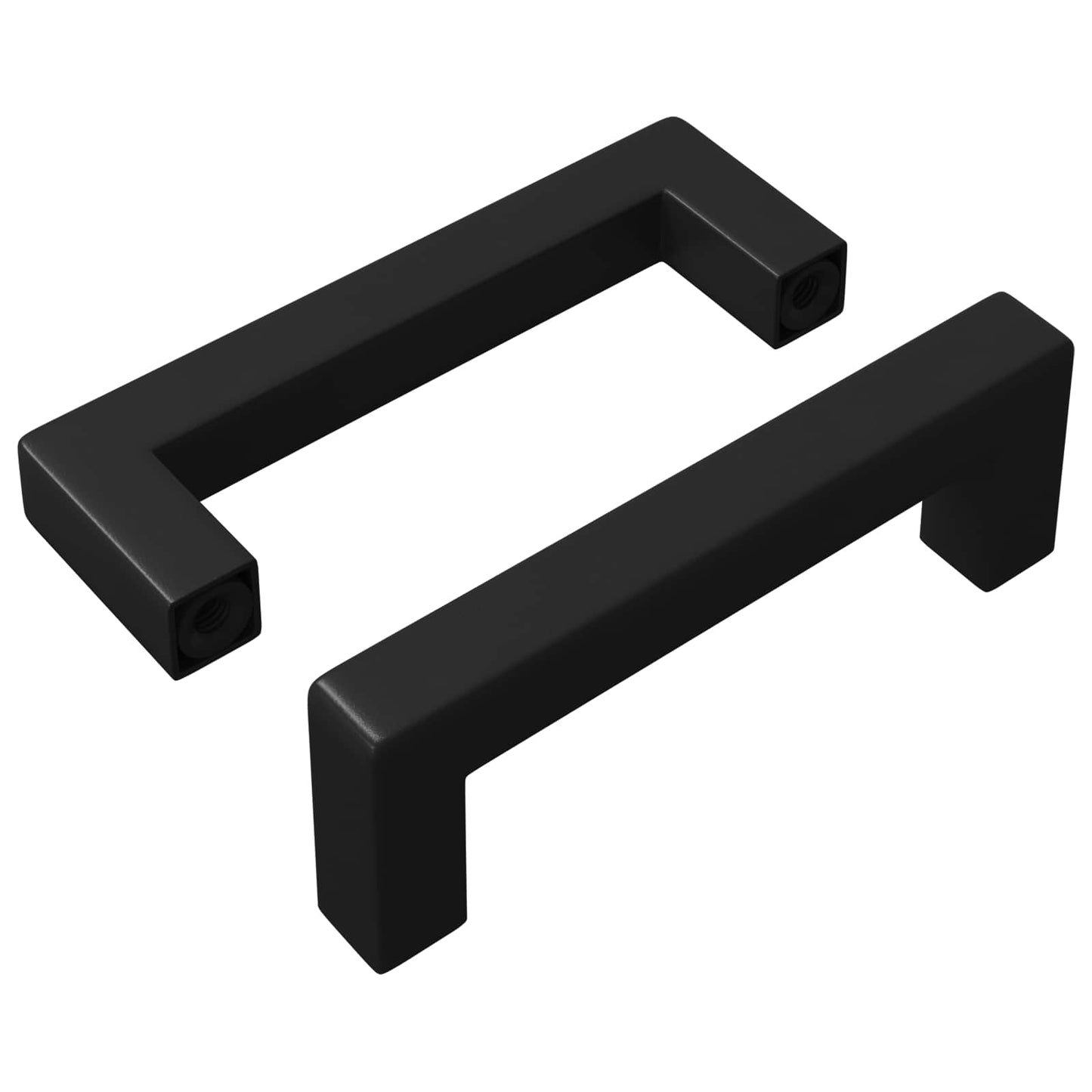 Vidaxxl Möbelgriff 2 Stück schwarz 110 x 12 x 36 mm Eisen