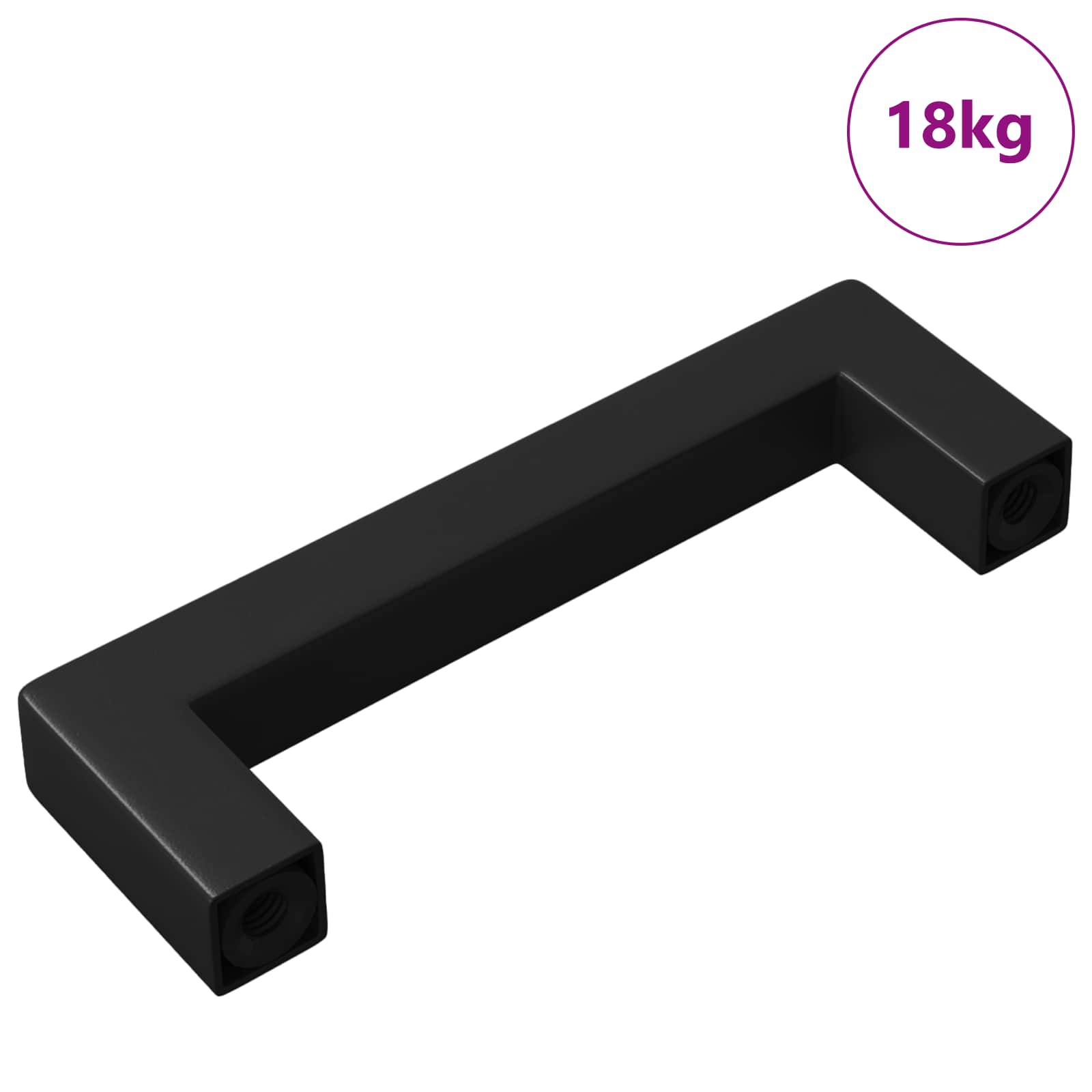 Vidaxxl Möbelgriff 429 Stück schwarz 110 x 12 x 36 mm Eisen