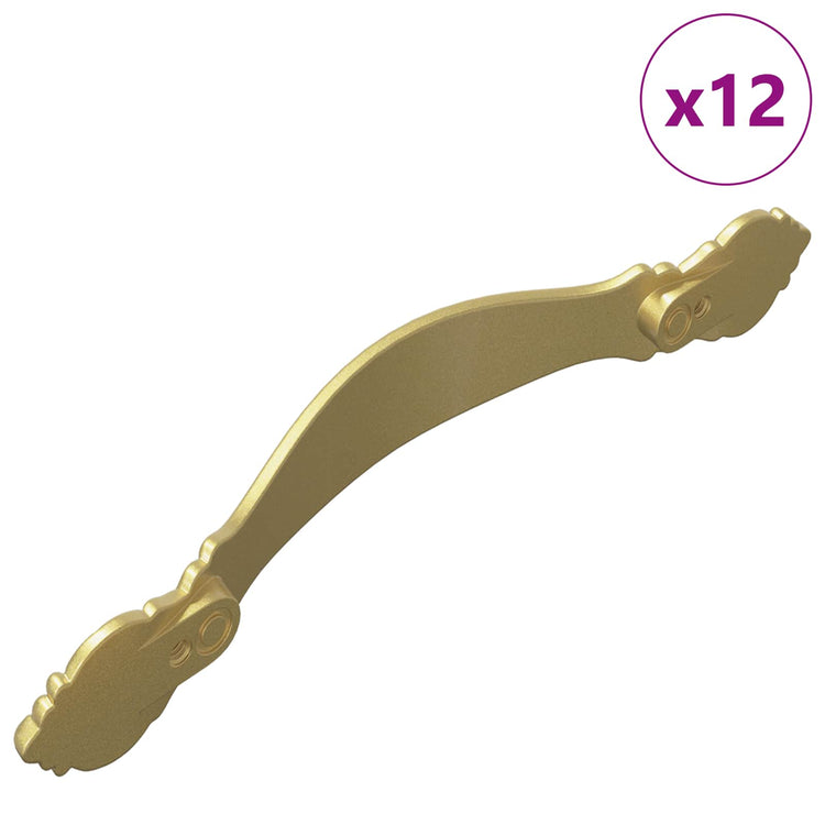 VidaXL-Griff 12 Stück Gold 143 x 19,2 x 20 mm Zinklegierung