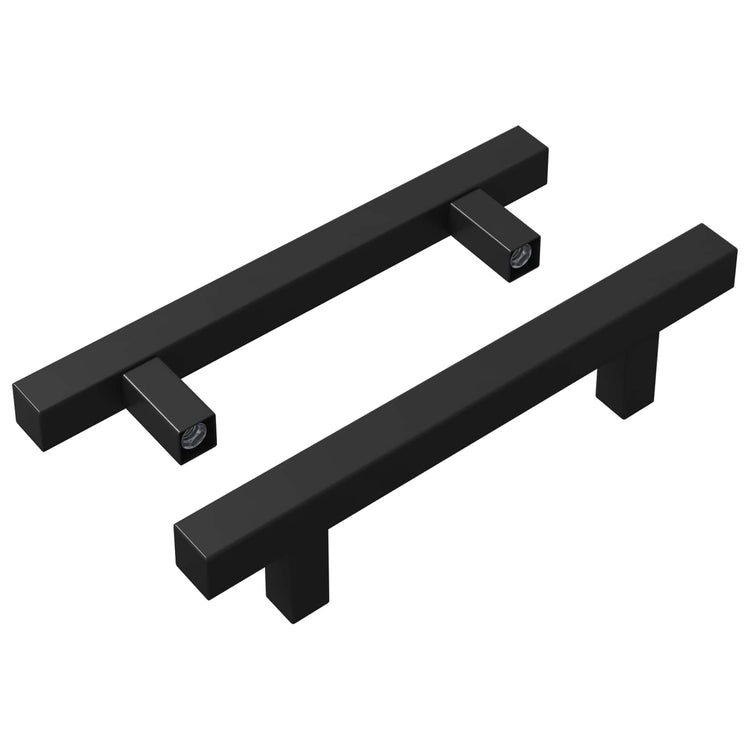 Vidaxxl Schrankgriff 2 Stück schwarz 150 x 12,3 x 35,2 mm Edelstahl