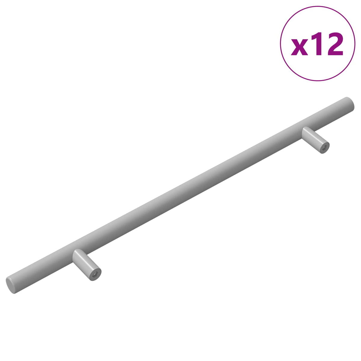 Vidaxxl Schrankgriff 12 Stk. Silber 300 mm Edelstahl