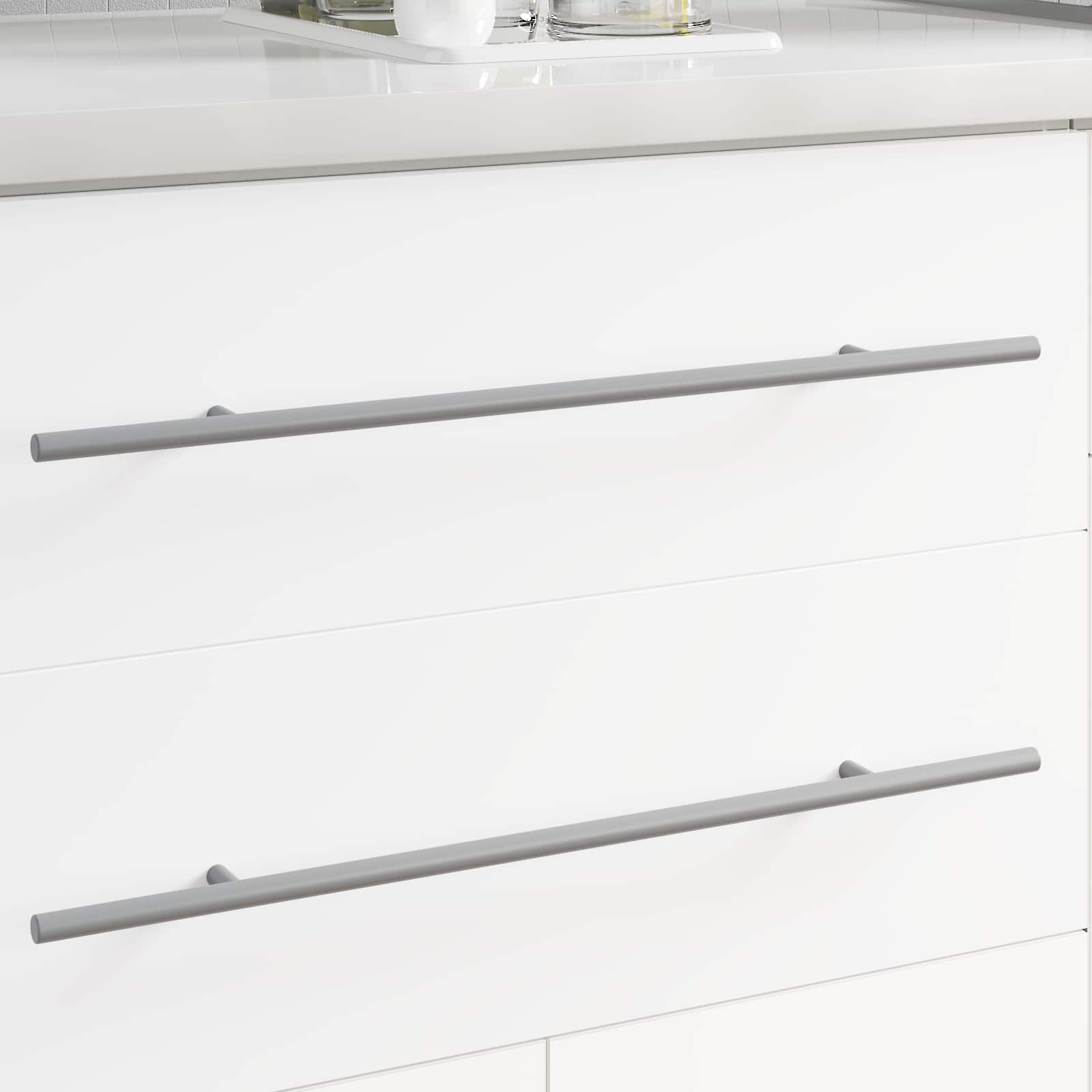 VidaXL Griff 2 Stk. Silber 500 mm Stahl