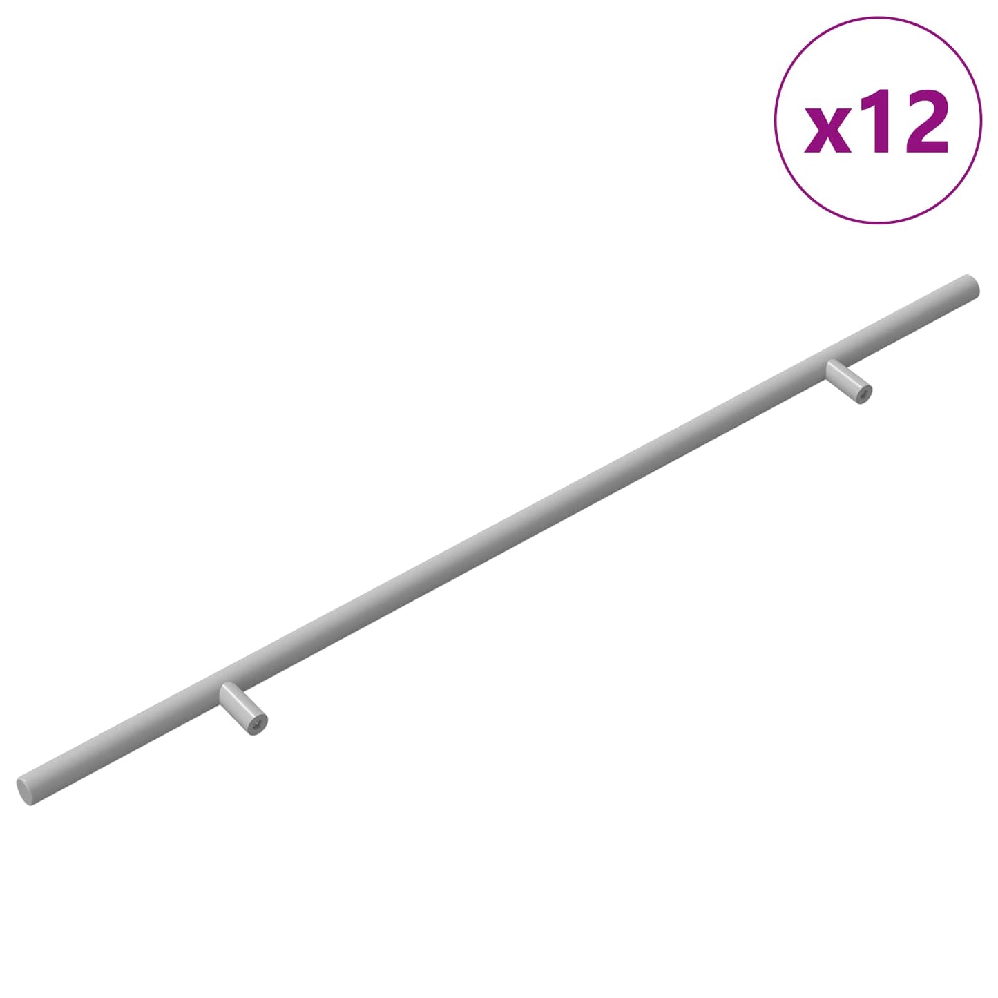 VidaXL Griff 12 Stk. Silber 500 mm Stahl