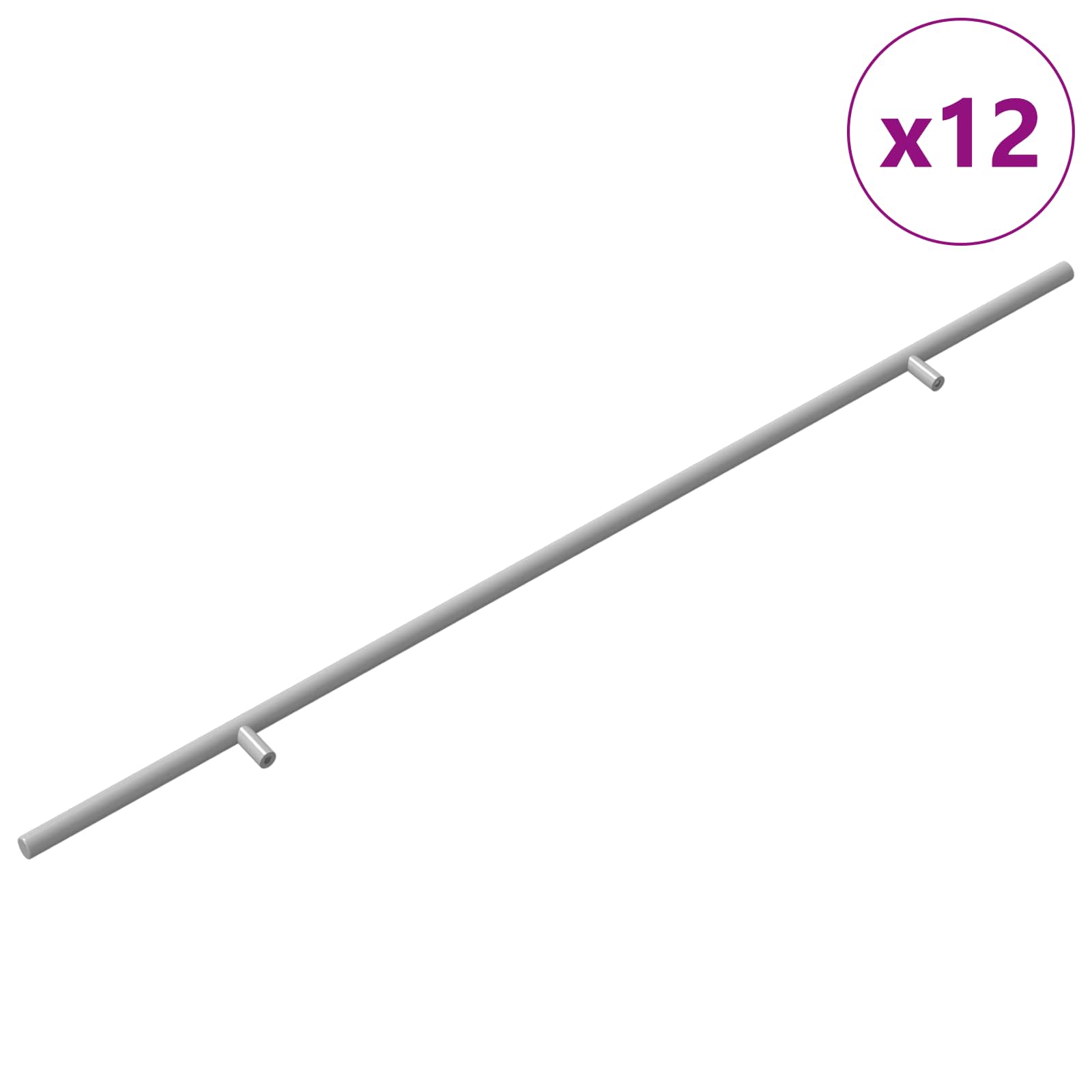VidaXL Schrankgriff 12 Stk. Silber 700 mm Edelstahl