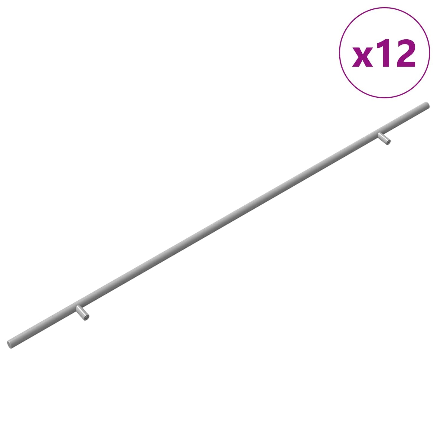 Vidaxxl Schrankgriff 12 Stk. Silber 800 mm Edelstahl