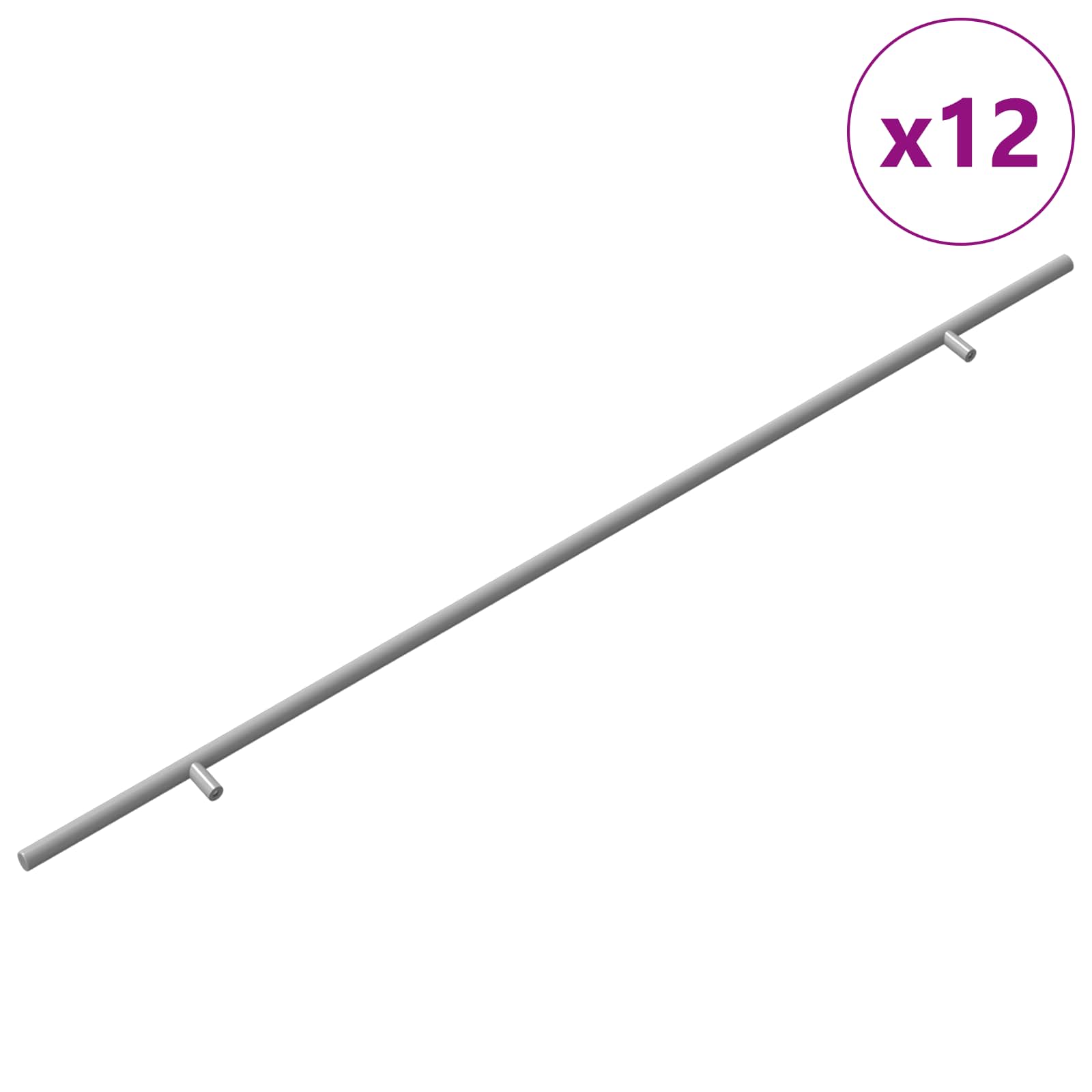 Vidaxxl Schrankgriff 12 Stk. Silber 800 mm Edelstahl
