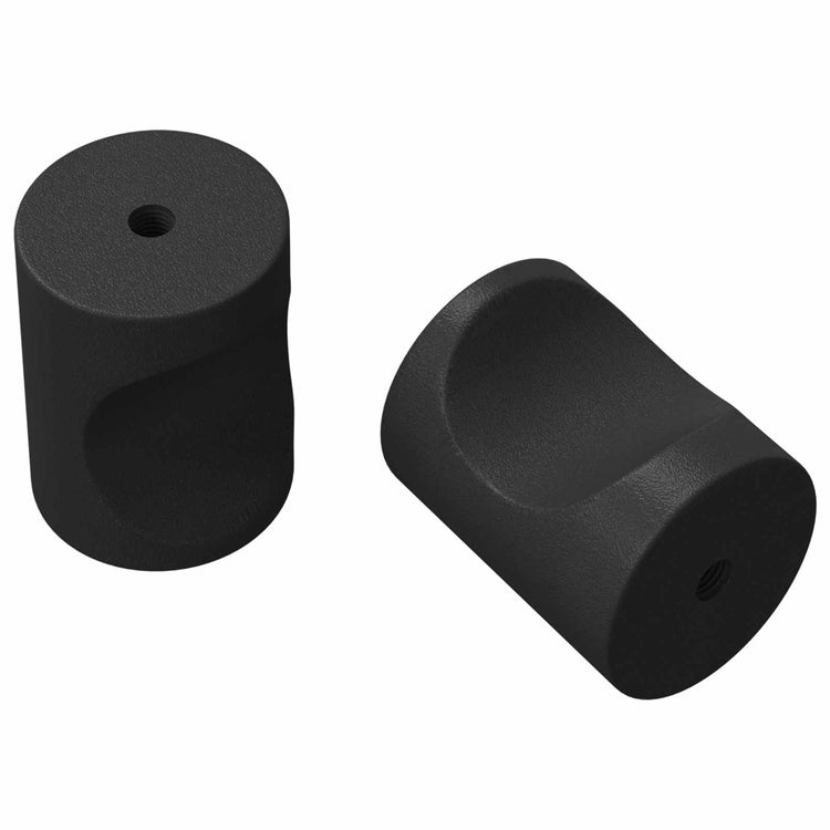 Vidaxxl Schrankknöpfe 2 Stück schwarz M4 x 12 mm Eisen
