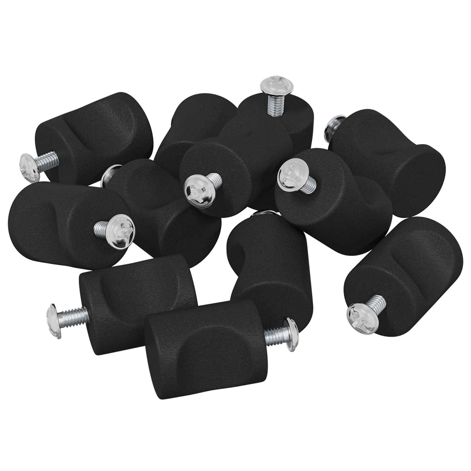 Vidaxxl Schrankknopf 12 Stück schwarz 18 x 23 mm Eisen