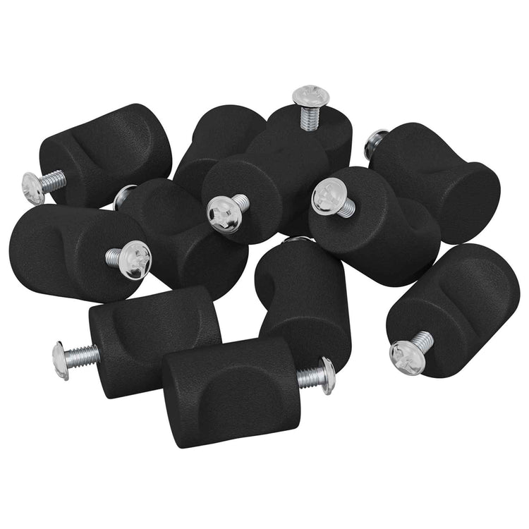 Vidaxxl Schrankknopf 12 Stück schwarz 18 x 23 mm Eisen