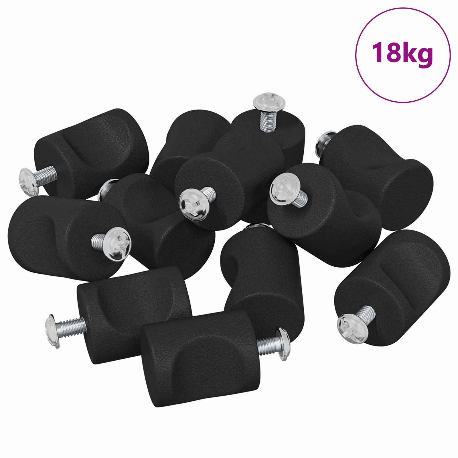VidaXL Schrankknopf 1011 Stück schwarzes Eisen