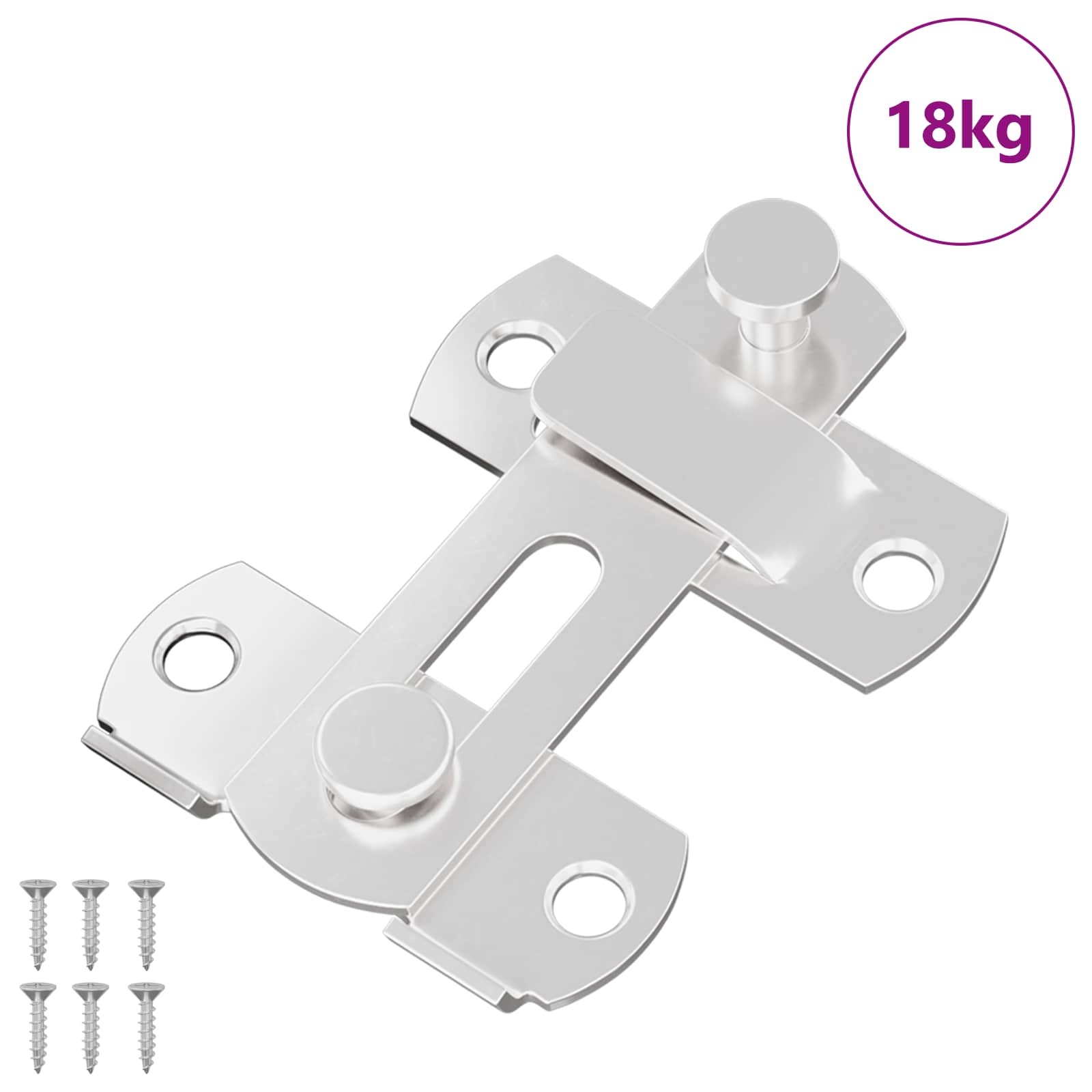 Vidaxxl Türschloss 423 Stück Silber 70 x 8 mm Stahl