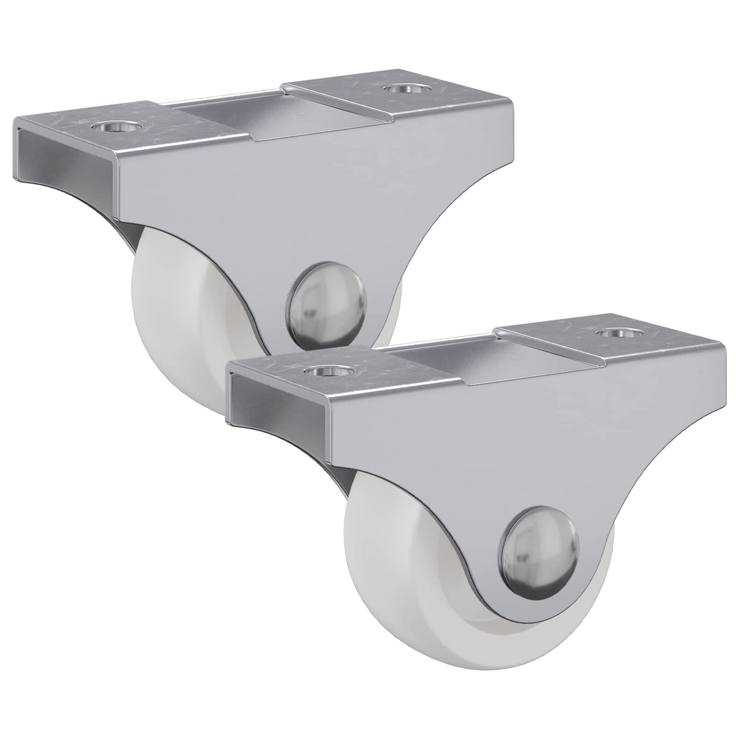 Vidaxl-Rollen 2 Stück weiß 42 x 11,5 x 29 mm Eisen