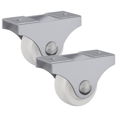 Vidaxl-Rollen 2 Stück weiß 42 x 11,5 x 29 mm Eisen