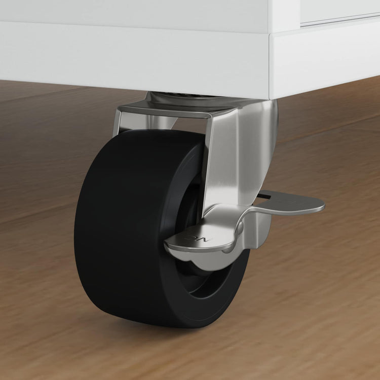 Vidaxl-Rollen 12 Stück schwarz und silber 50,7 x 50,7 x 24,4 mm
