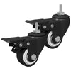 Vidaxx-Räder 2 Stück schwarz M6 x 37 mm Eis und Nylon