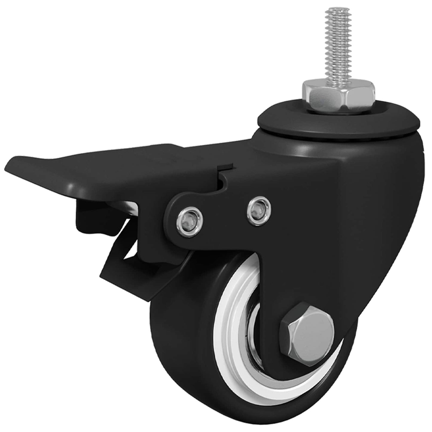 Vidaxx-Räder 12 Stück schwarz M6 x 37 mm Eis und Nylon