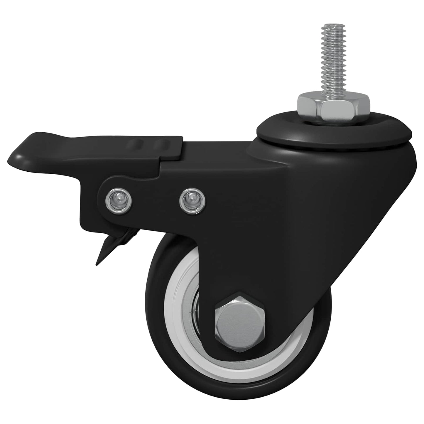 Vidaxx-Räder 12 Stück schwarz M6 x 37 mm Eis und Nylon