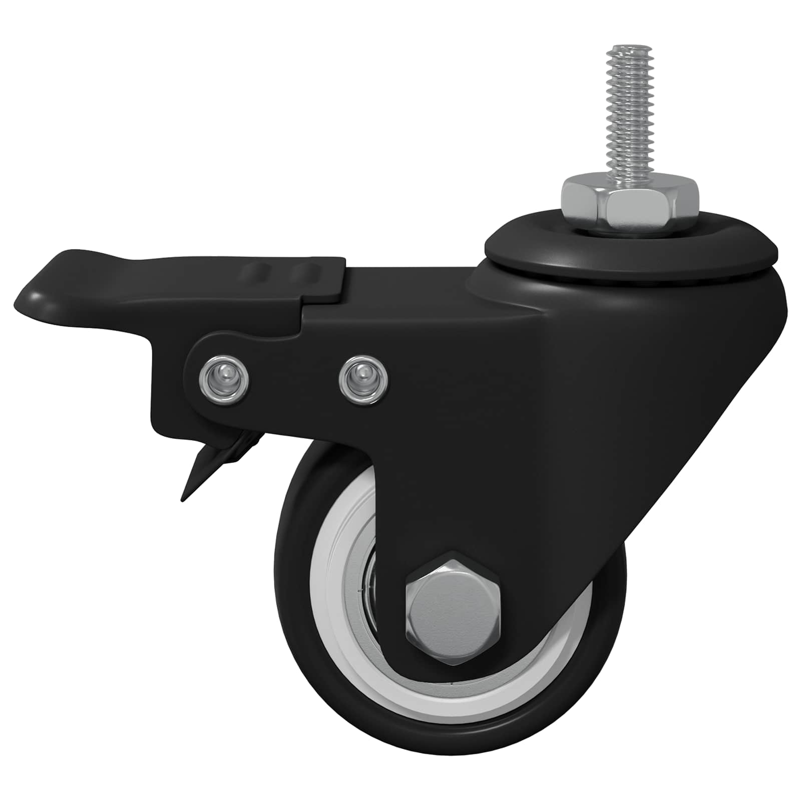 Vidaxx-Räder 12 Stück schwarz M6 x 37 mm Eis und Nylon
