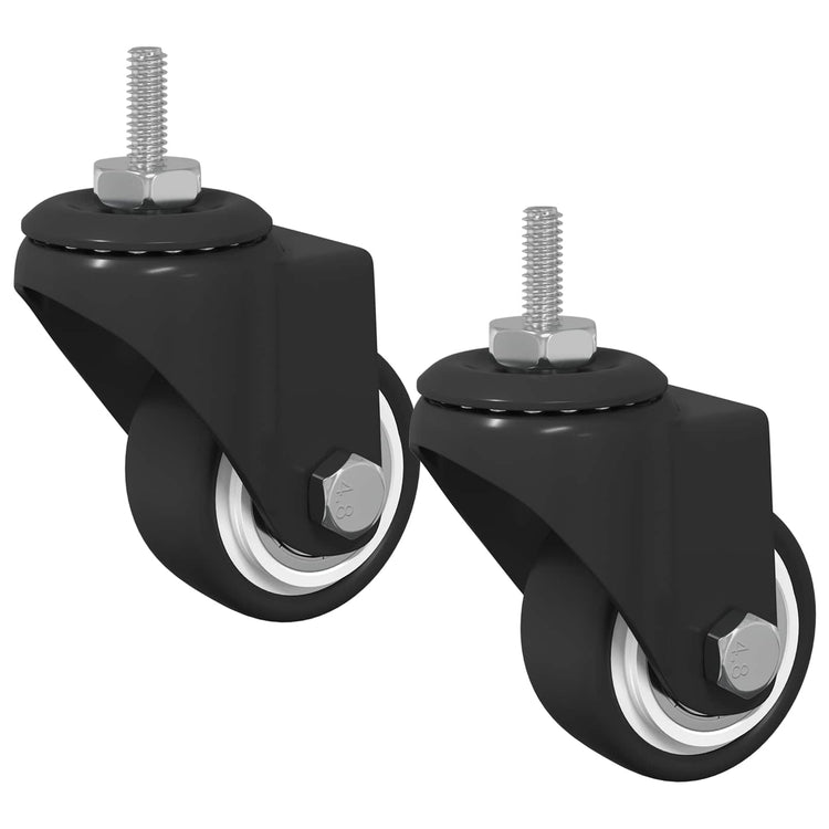 Vidaxx Lenkrolle 2 Stück schwarz 40,4 x 40,4 x 19,7 mm Eis und Nylon