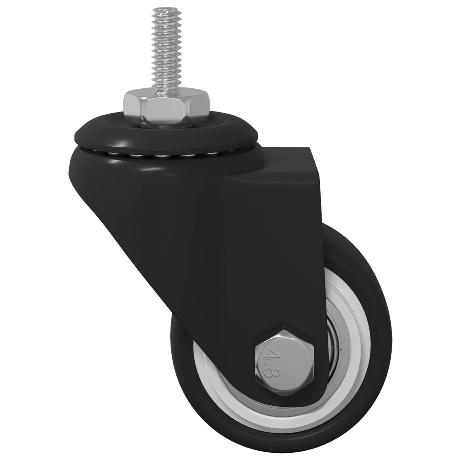 Vidaxx Lenkrolle 12 Stück schwarz 40,4 x 40,4 x 19,7 mm Eis und Nylon