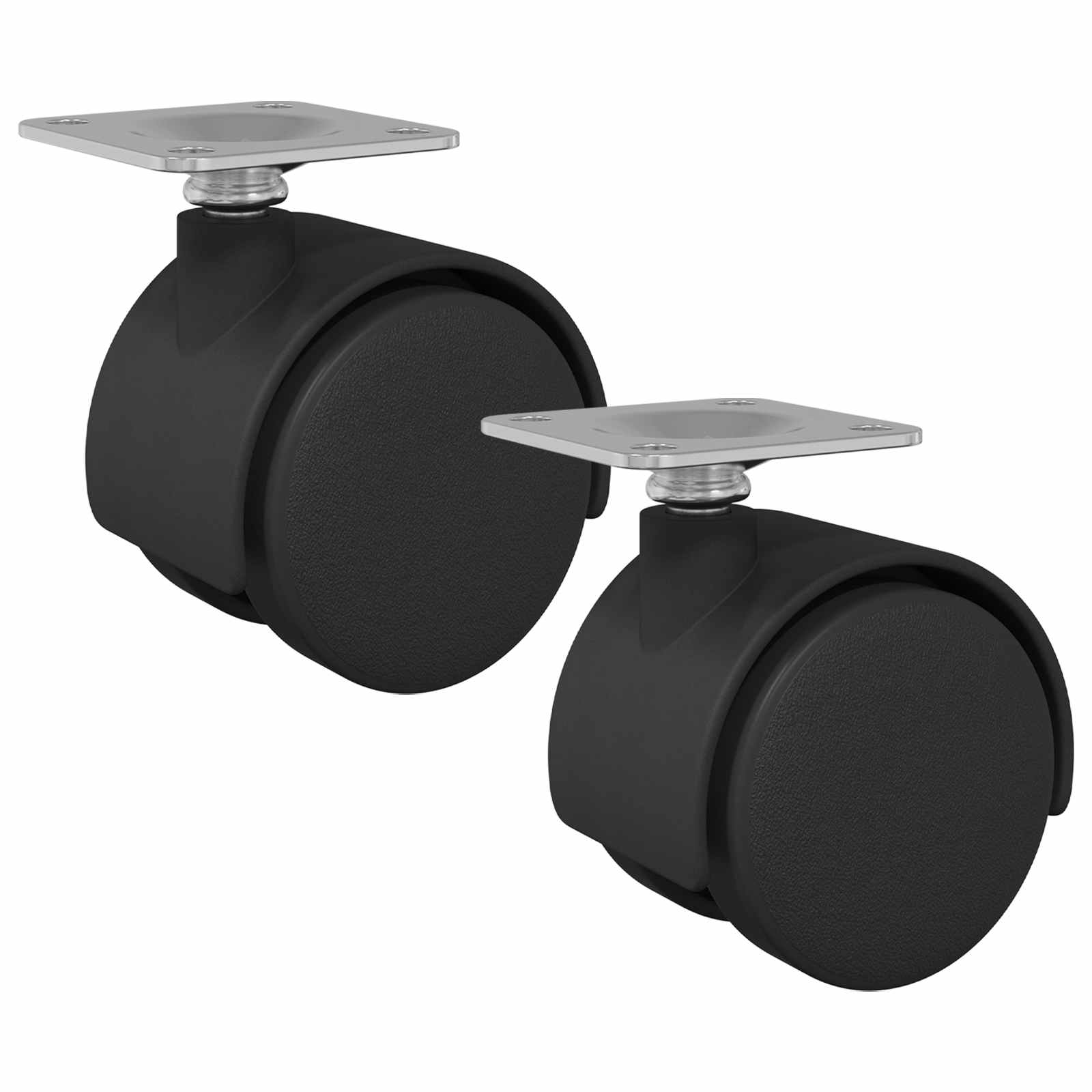 Vidaxx Lenkrolle 2 Stück schwarz 39,5 x 39,5 x 37,8 mm Eisen und PP
