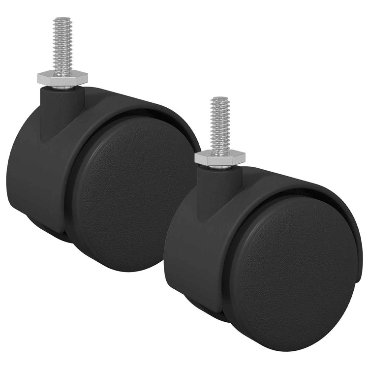 VidaXL-Räder 2 Stück schwarz 40,1 x 37,8 mm PP und Eisen