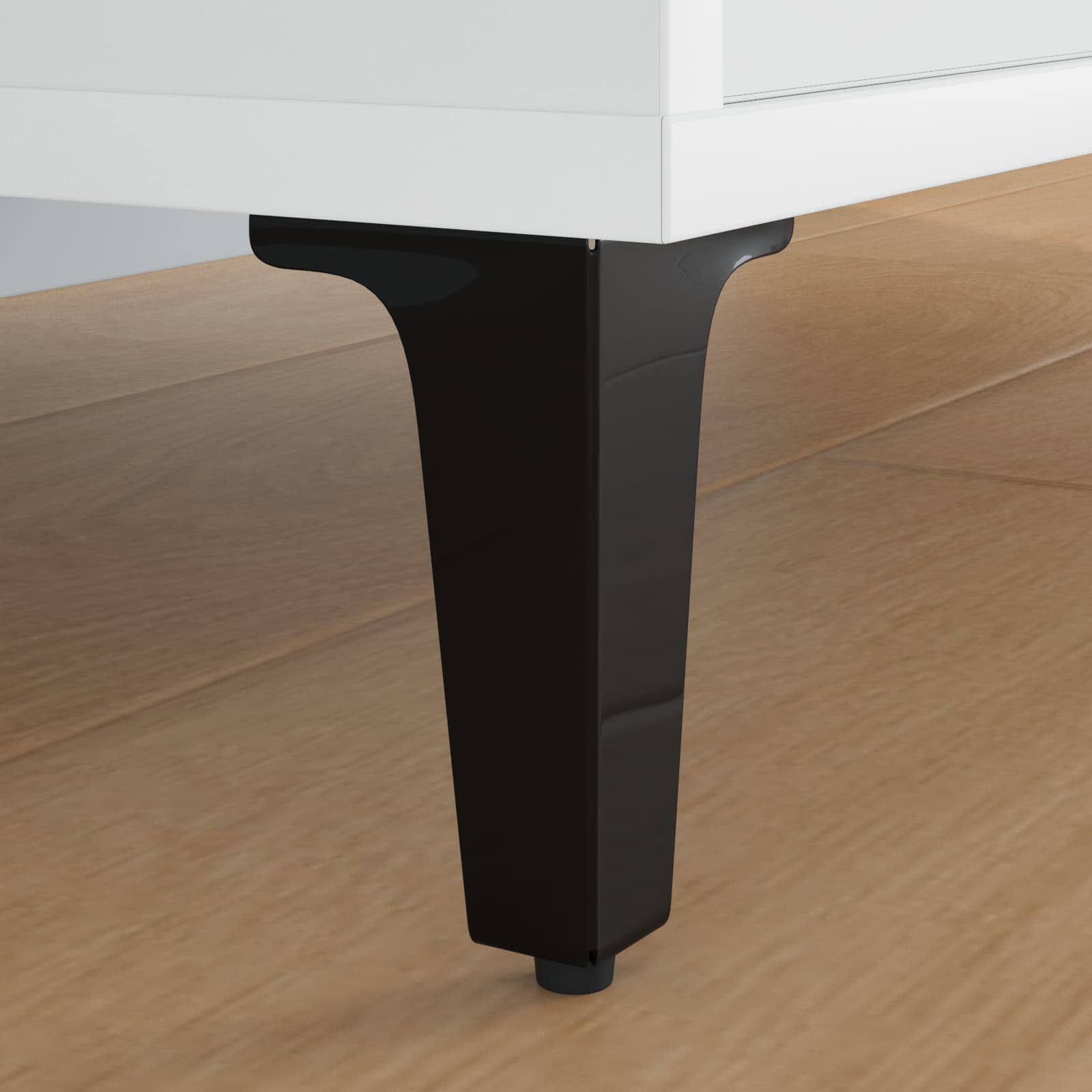 Vidaxxl Möbelbeine 12 Stück schwarz 54,1 x 54,1 x 100 mm Eisen