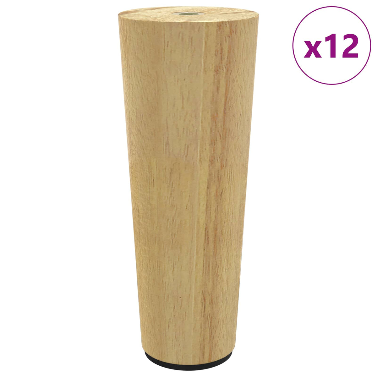 Vidaxxl Möbelbeine 12 Stück braun ø 44 x 100 mm massives Eukalyptusholz