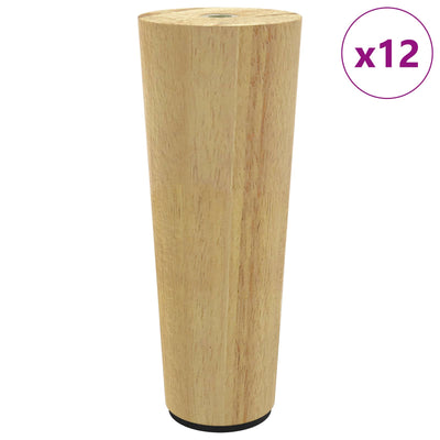 Vidaxxl Möbelbeine 12 Stück braun ø 44 x 100 mm massives Eukalyptusholz