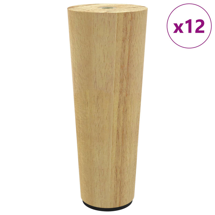 Vidaxxl Möbelbeine 12 Stück braun ø 44 x 100 mm massives Eukalyptusholz
