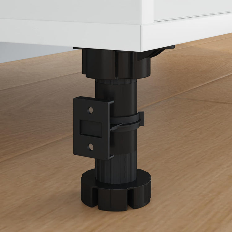 Vidaxxl Möbelbeine verstellbar 12 Stück schwarz 46 x 46 x 128 mm PP