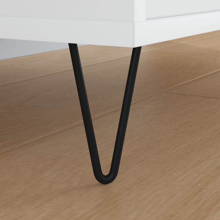 Vidaxxl Möbelbein 2 Stück schwarz 54,1 x 54,1 x 100 mm Eisen