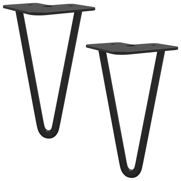 Vidaxxl Möbelbein 2 Stück schwarz 54,1 x 54,1 x 100 mm Eisen