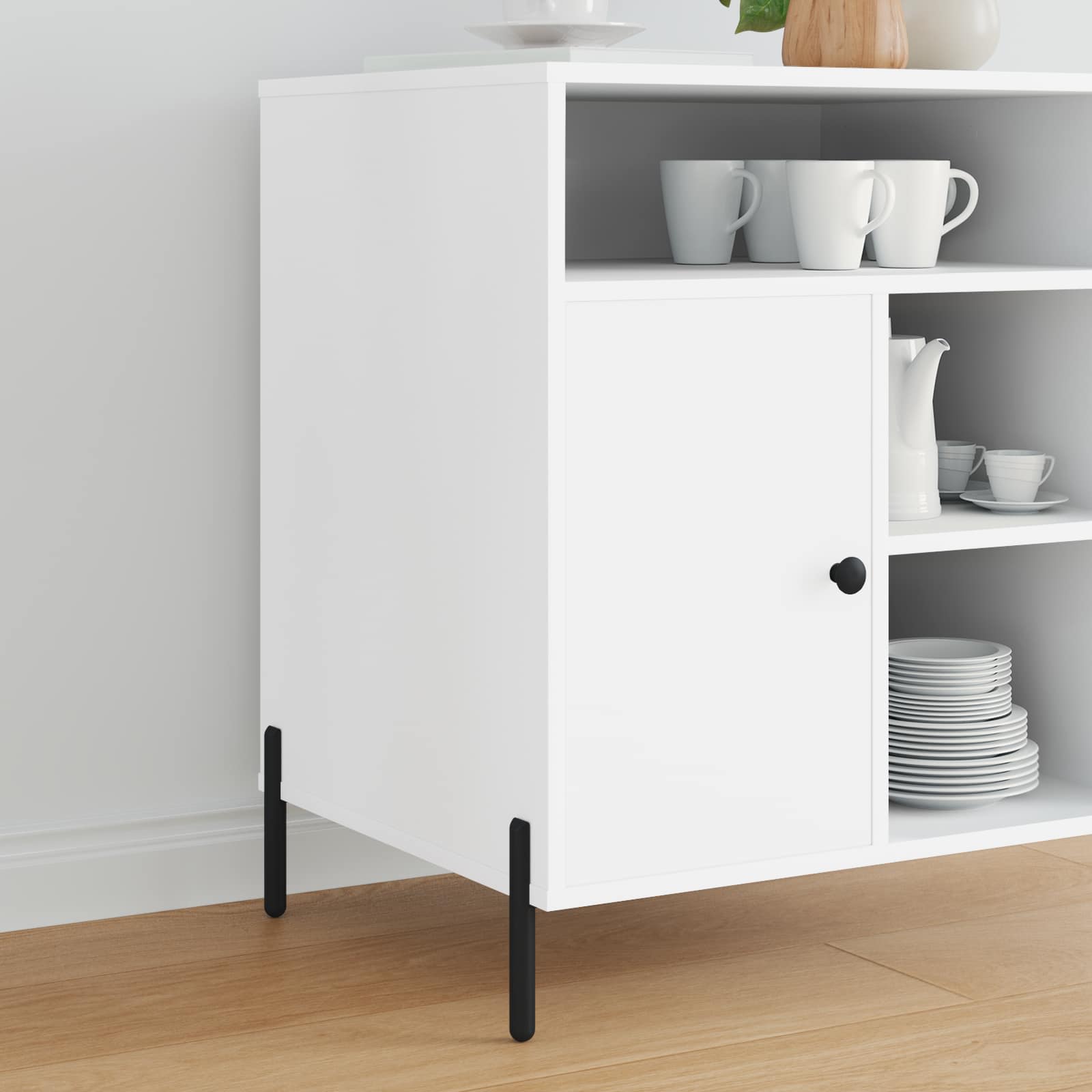 Vidaxxl Möbelbeine 2 Stück schwarz 66 x 36 x 160 mm Eisen