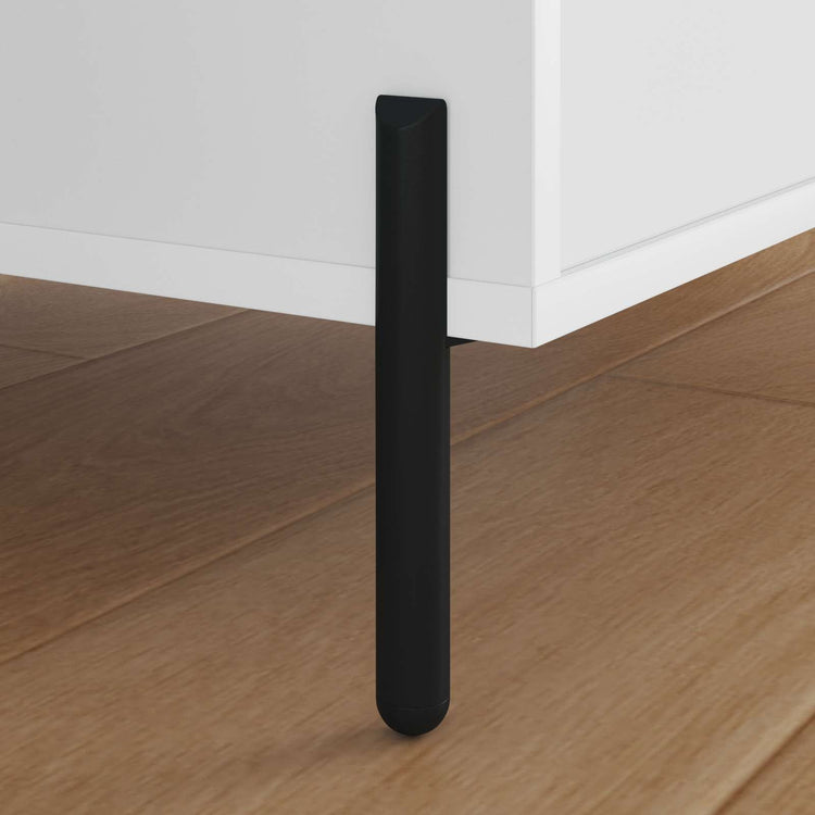 Vidaxxl Möbelbeine 2 Stück schwarz 66 x 36 x 160 mm Eisen