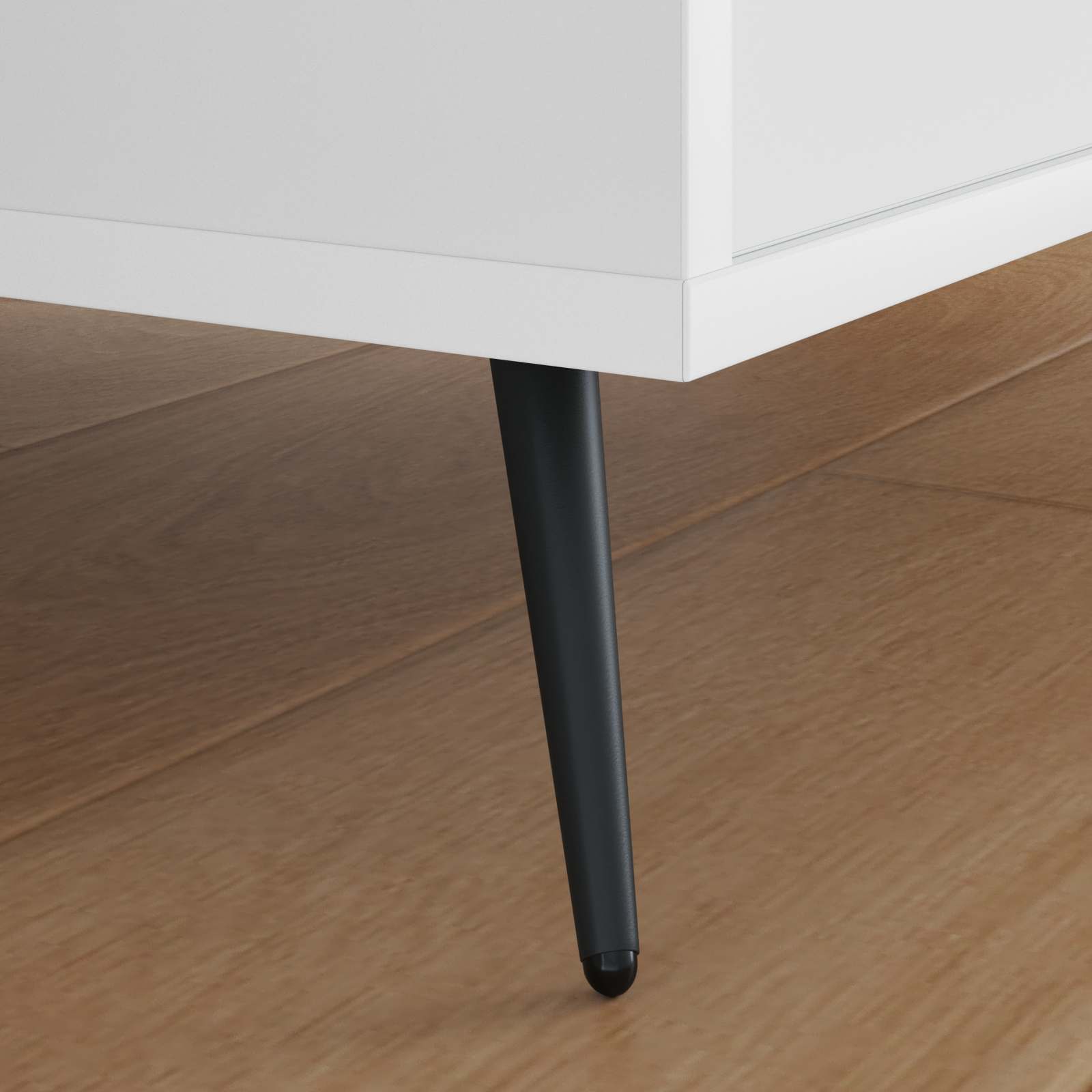 Vidaxxl Standfüße 2 Stück schwarz 56 x 56 x 100 mm Eisen