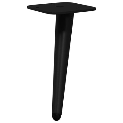 Vidaxxl Standfüße 2 Stück schwarz 56 x 56 x 100 mm Eisen