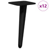 Vidaxxl Standfüße 12 Stück schwarz 56 x 56 x 100 mm Eisen