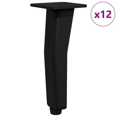 Vidaxl Stehbeine 12 Stück schwarz 40 x 40 x 100 mm Eisen