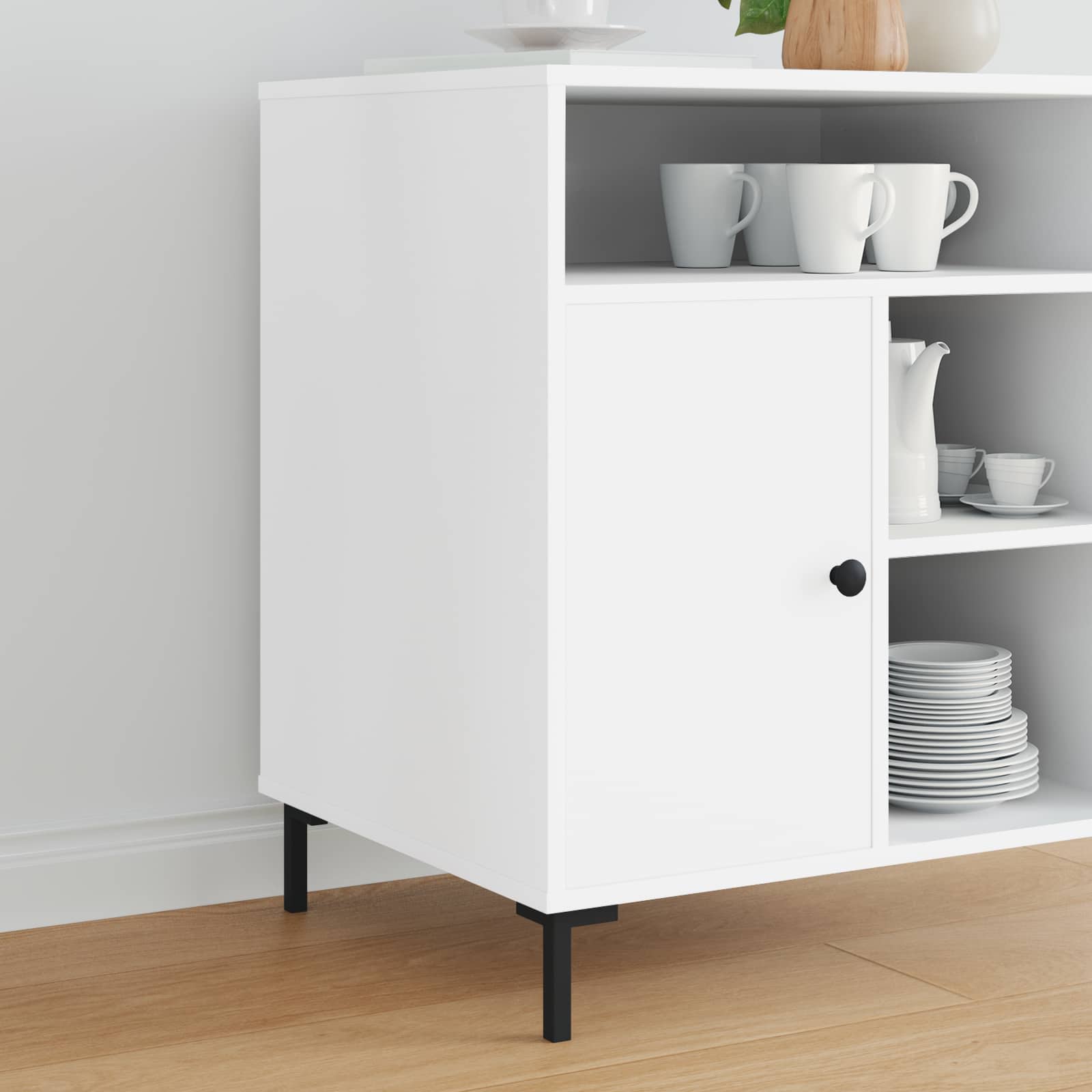 Vidaxl Stehbeine 2 Stück schwarz 57 x 57 x 100 mm Eisen