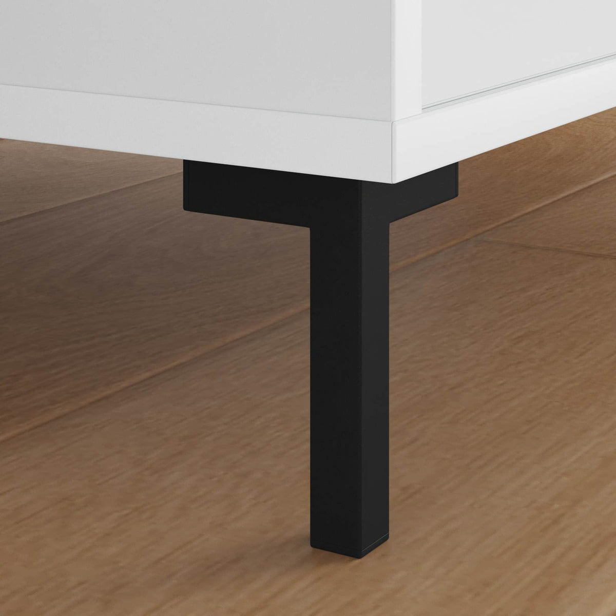 Vidaxl Stehbeine 12 Stück schwarz 57 x 57 x 100 mm Eisen