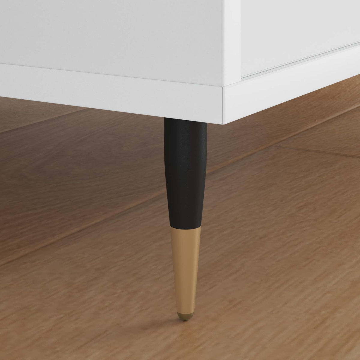 Vidaxxl Möbelbeine 2 Stück Schwarz und Gold ø 40 x 98 mm Eisen