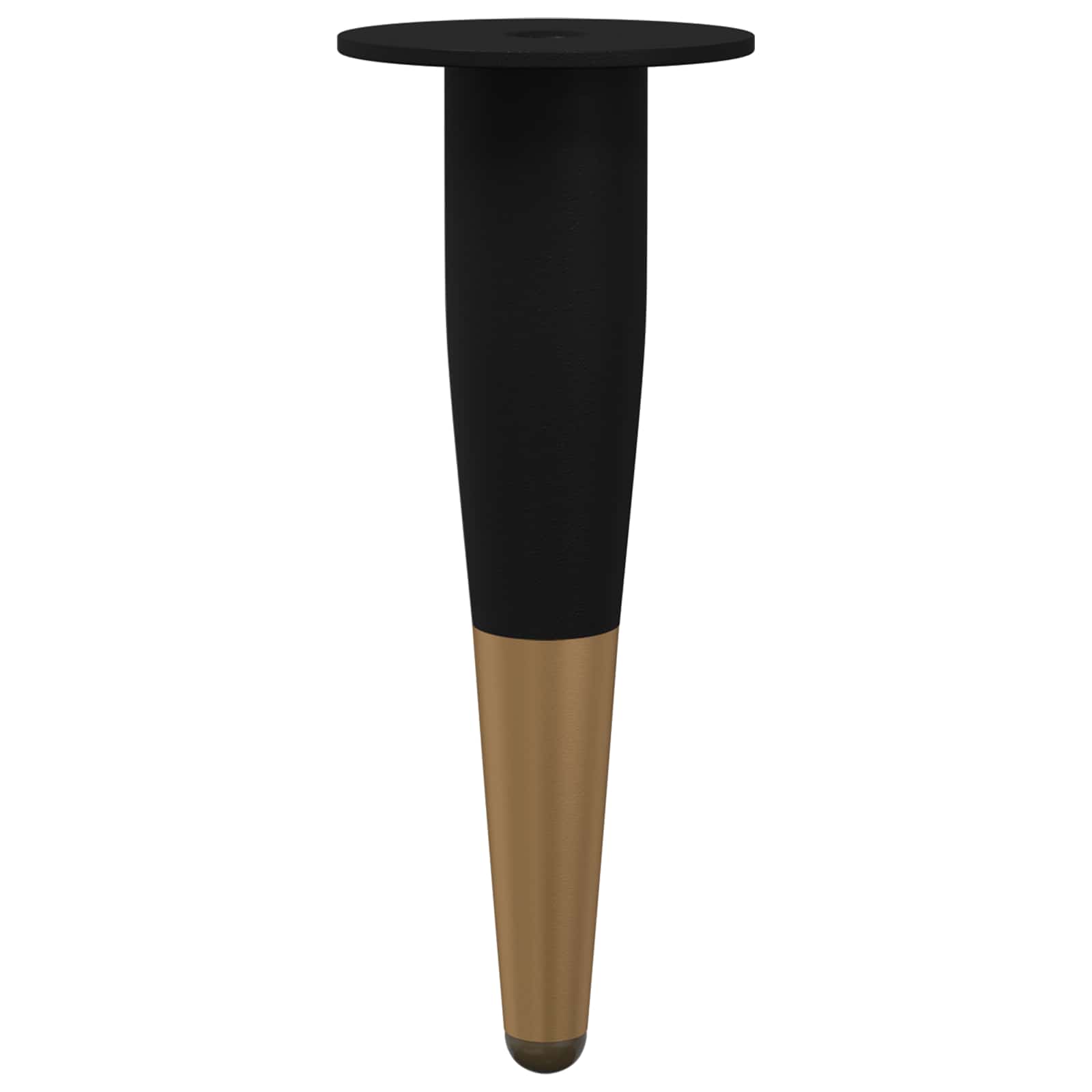 Vidaxxl Möbelbeine 2 Stück Schwarz und Gold ø 40 x 98 mm Eisen